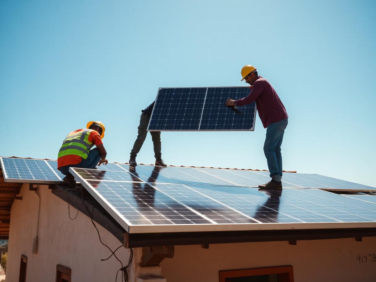 Solar installation team